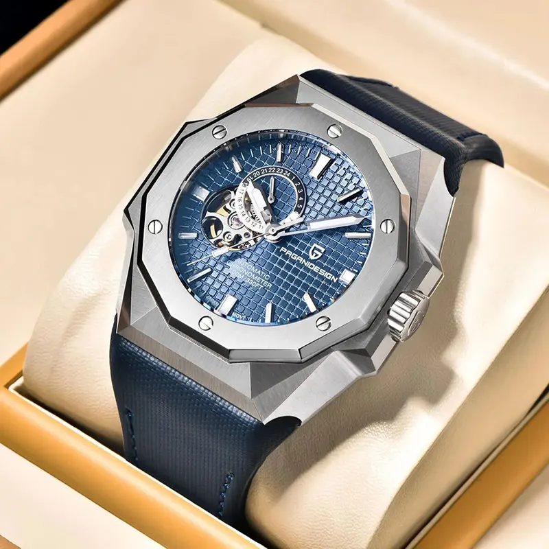 Pagani Design Classic Open Heart Blue Dial Men's Watch-  PD-YS010